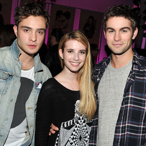 Ed Westwick, Emma Roberts, Chace Crawford Ed Westwick, Emma Roberts, Chace Crawford